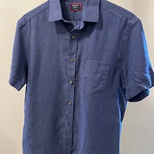 UNTUCKit Blue Casual Button Down Shirt Short Sleeve